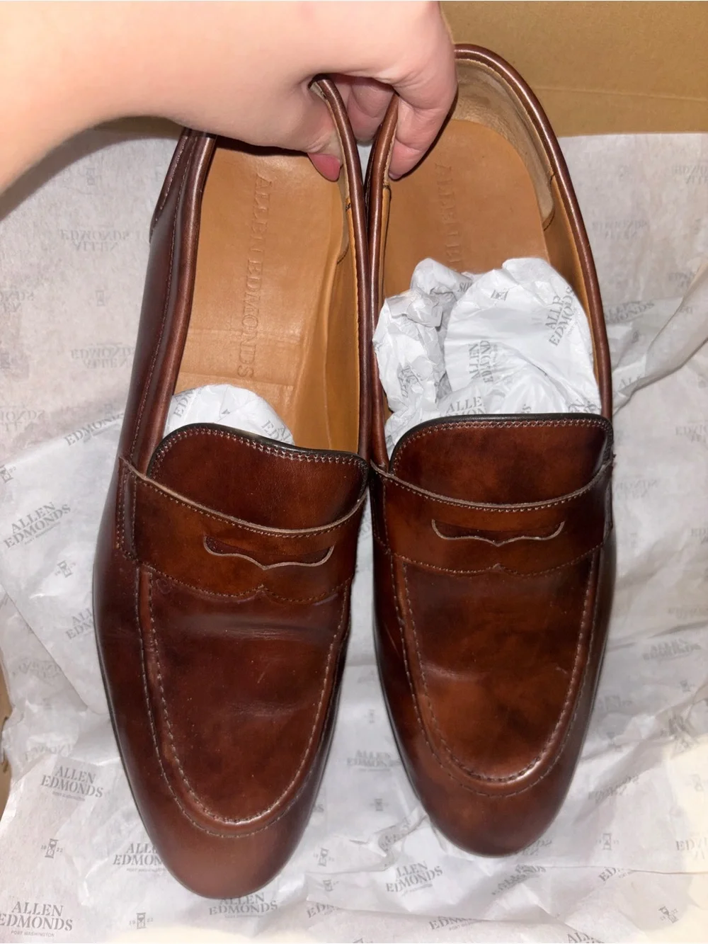 Allen Edmonds Men's Brown Randolph 2.0 Leather Loafers